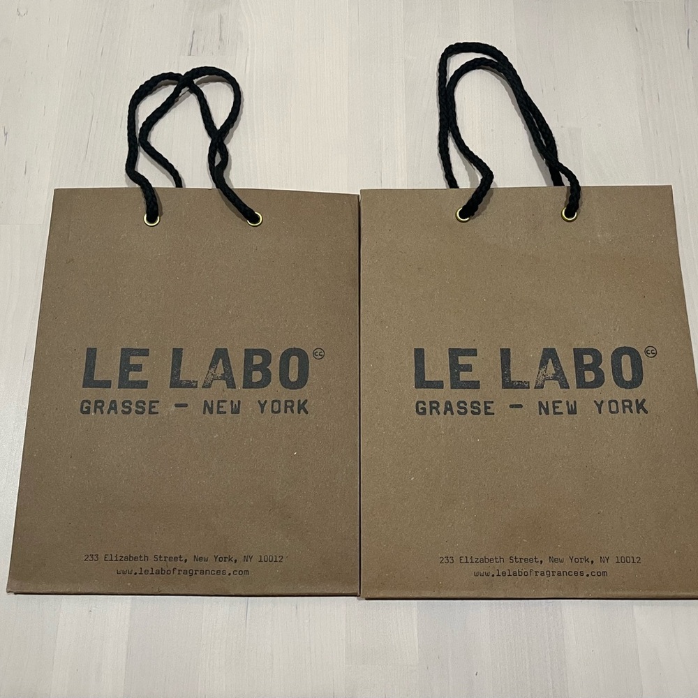 Two Le Labo small Brown Paper bags